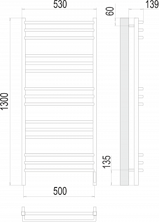 Соренто П15 500х1300 электро (sensor quick touch) Полотенцесушитель  TERMINUS Прокопьевск - фото 3