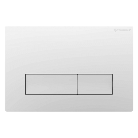 Клавиша смыва для инсталляции Terminus Classic кнопка прямоугольник цвет белый Прокопьевск - фото 1